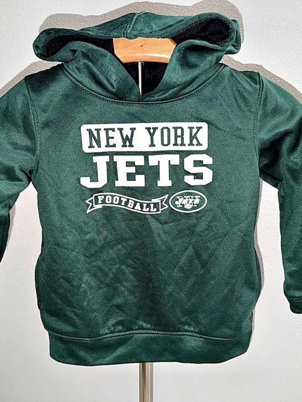 Team Apparel New York Jets Football hoodie Kids Green Hoodie Size 4T Like New